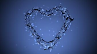 Water love hearts wallpaper