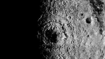 White landscapes outer space moon crater monochrome