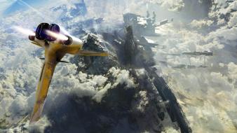 Aircraft futuristic fantasy art science fiction upscaled wallpaper