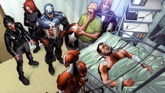 Captain america beds hospital tony stark marvel comics wallpaper
