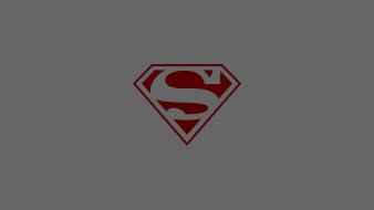Dc comics superman superheroes grey logo simple wallpaper