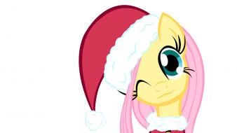 Friendship is magic santa claus hat ponies wallpaper