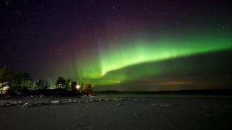 Landscapes night aurora borealis wallpaper