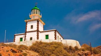 Lighthouses santorini greece akrotiri lighthouse wallpaper