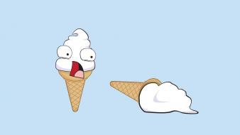 Minimalistic ice cream funny cone wallpaper