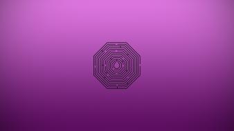 Minimalistic purple labyrinth artwork concept wallpaper