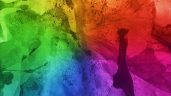Multicolor grunge artwork colors splashes spots wallpaper