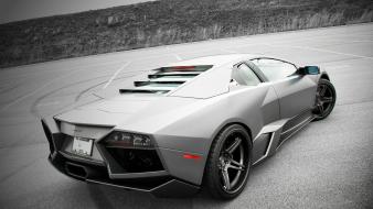 Silver lamborghini reventon sports car wallpaper