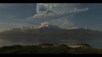 Star wars science fiction destroyer photomanipulation wallpaper