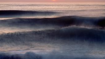 Sunrise nature waves atlantic ocean massachusetts wallpaper