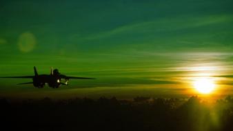 Sunset aircraft wallpaper