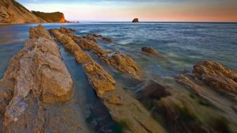 Water landscapes nature coast stones sea wallpaper