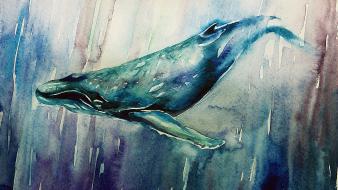 Whales artwork wallpaper