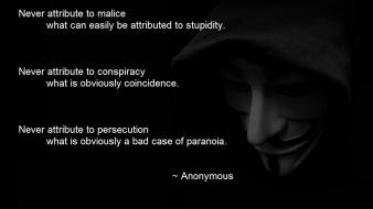 Anonymous quotes masks hood