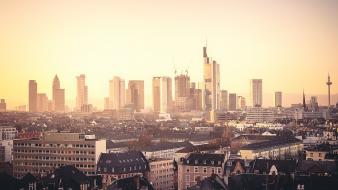 Cityscapes germany urban buildings europe frankfurt wallpaper