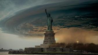 Cityscapes statue of liberty wallpaper