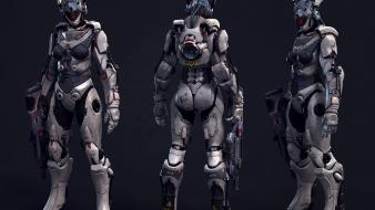 Robots cgi fantasy art characters armored suit wallpaper