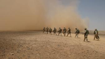 Soldiers military desert wallpaper