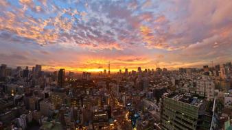 Sunset japan clouds landscapes tokyo cityscapes golden wallpaper