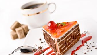 Coffee food cakes wallpaper