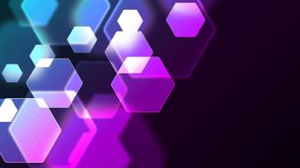 Multicolor vector hexagons shape graphics wallpaper