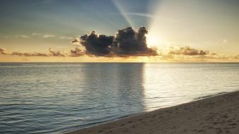 Ocean clouds nature sun beach wallpaper