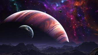 Outer space fantasy art digital artwork wallpaper