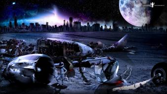Outer space galaxies moon patrol wallpaper