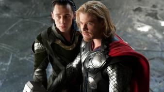 Thor armor loki chris hemsworth tom hiddleston (movie) wallpaper