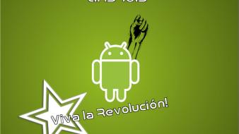 Green white android revolution smartphones viva la revolucion wallpaper