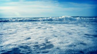 Ocean snow waves seascapes baltic sea wallpaper