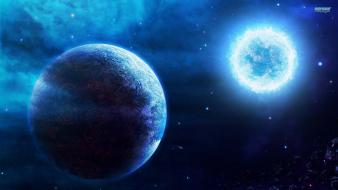 Outer space stars planets wallpaper