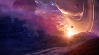 Planets artwork wallpaper