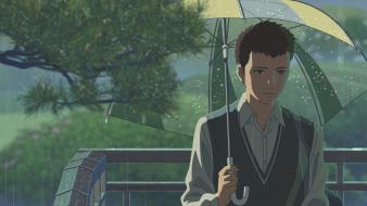 Rain makoto shinkai the garden of words wallpaper