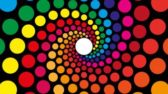 Abstract multicolor circles rainbows dots wallpaper