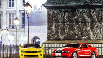 Cars ford mustang chevrolet camaro ss wallpaper