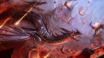 Paintings war dragons fire fantasy art