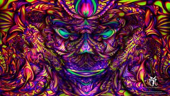 Psychedelic trippy artwork colors wallpaper