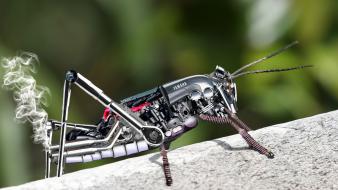 Robots insects yamaha digital art wallpaper