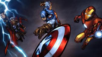 Shield marvel comics the avengers lightning mjolnir wallpaper