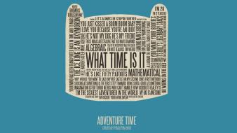 Typography adventure time finn the human wallpaper