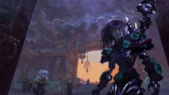 Warcraft purple fantasy art artwork warlock yaorenwo wallpaper