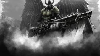 Wings guns dark horns angel of death wallpaper