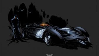 Batman artwork batmobile wallpaper