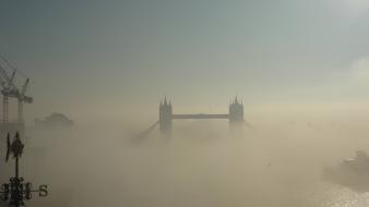 Cityscapes london fog bridge wallpaper