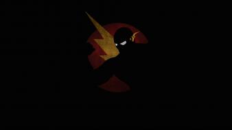 Flash comic hero lightning bolts black background wallpaper