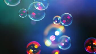 Floating bubbles bokeh wallpaper