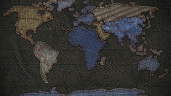 Maps world map cartography geography widescreen denim wallpaper