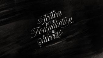 Minimalistic typography grayscale inspirational motivation calligraphy success wallpaper