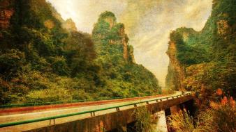 Nature bridges highway mystery wallpaper